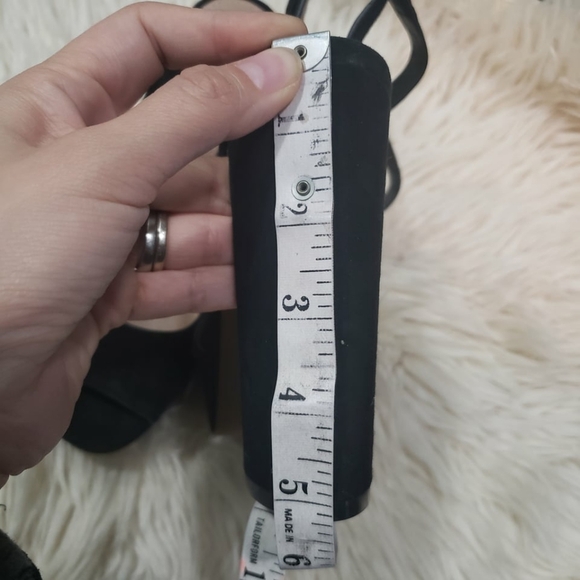 Steve Madden Black Suede Platform Heels 6.5 - Picture 5 of 6